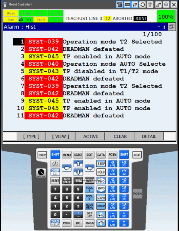 Fanuc Alarm History