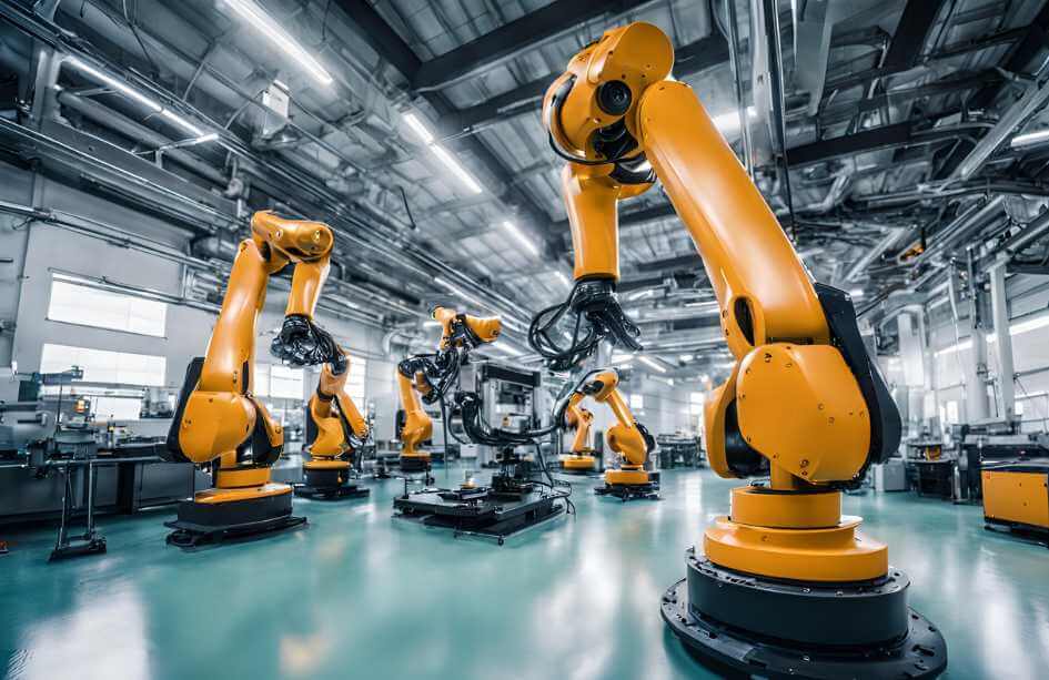 Industrial Robots in Manufacturing Factories